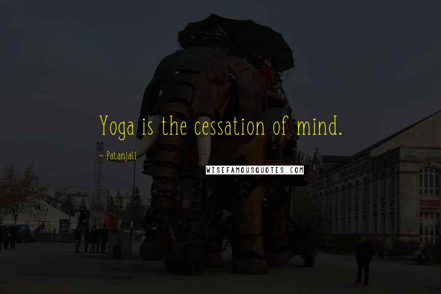 Patanjali Quotes: Yoga is the cessation of mind.