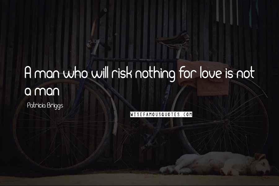 Patricia Briggs Quotes: A man who will risk nothing for love is not a man