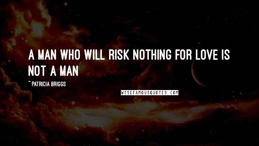 Patricia Briggs Quotes: A man who will risk nothing for love is not a man