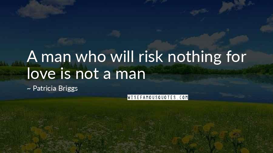 Patricia Briggs Quotes: A man who will risk nothing for love is not a man