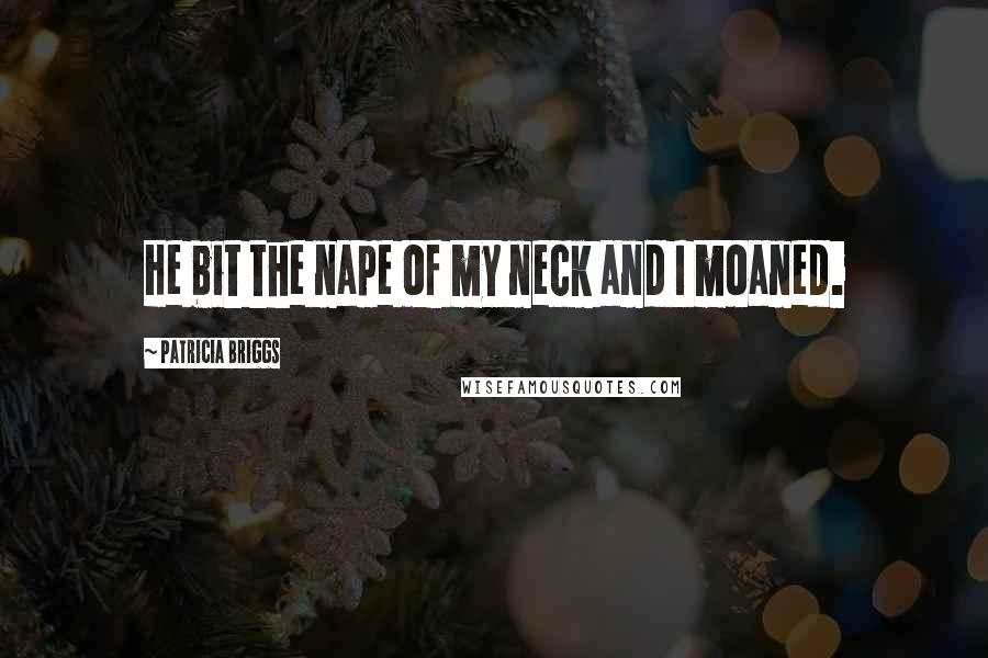 Patricia Briggs Quotes: He bit the nape of my neck and I moaned.