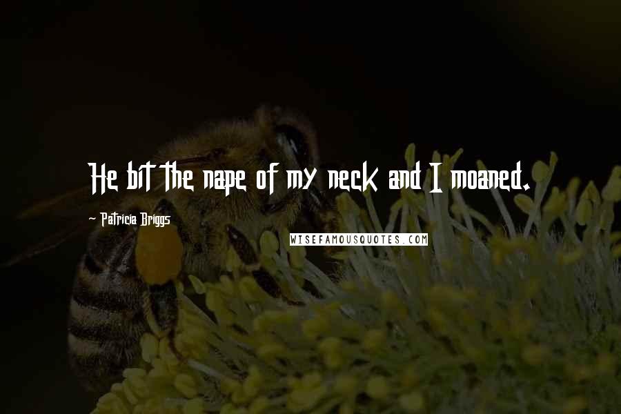 Patricia Briggs Quotes: He bit the nape of my neck and I moaned.