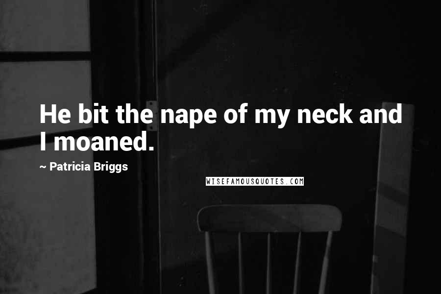 Patricia Briggs Quotes: He bit the nape of my neck and I moaned.