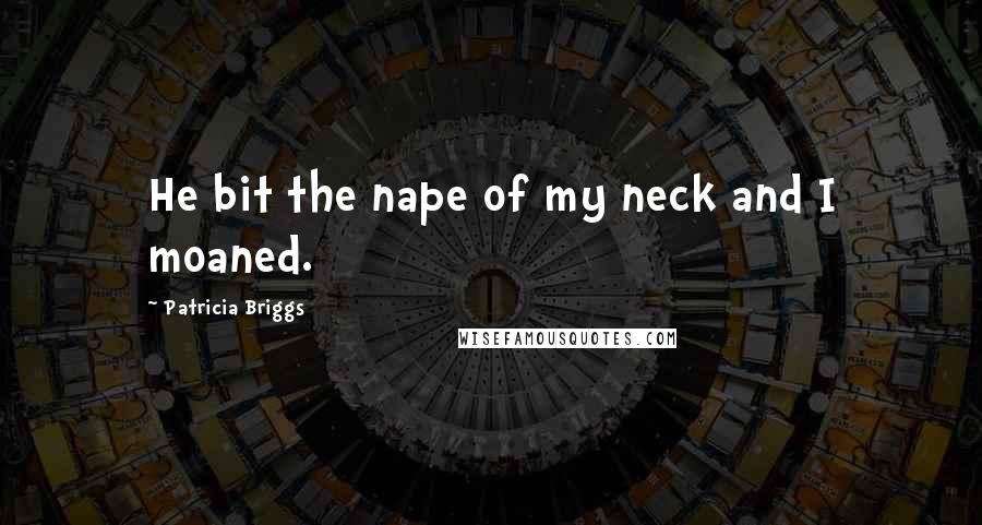 Patricia Briggs Quotes: He bit the nape of my neck and I moaned.