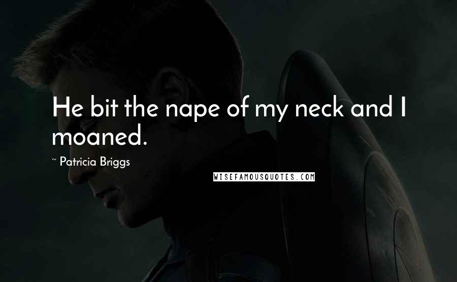 Patricia Briggs Quotes: He bit the nape of my neck and I moaned.