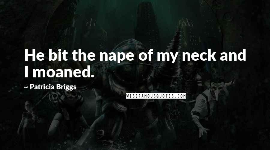 Patricia Briggs Quotes: He bit the nape of my neck and I moaned.