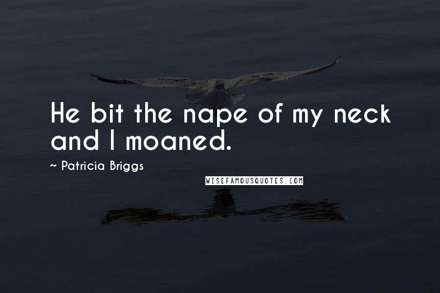 Patricia Briggs Quotes: He bit the nape of my neck and I moaned.