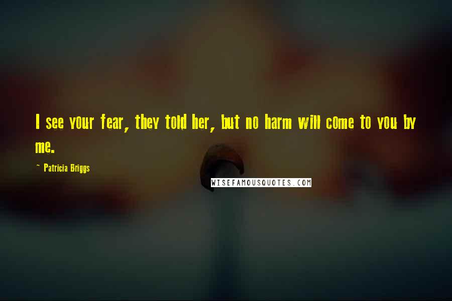 Patricia Briggs Quotes: I see your fear, they told her, but no harm will come to you by me.