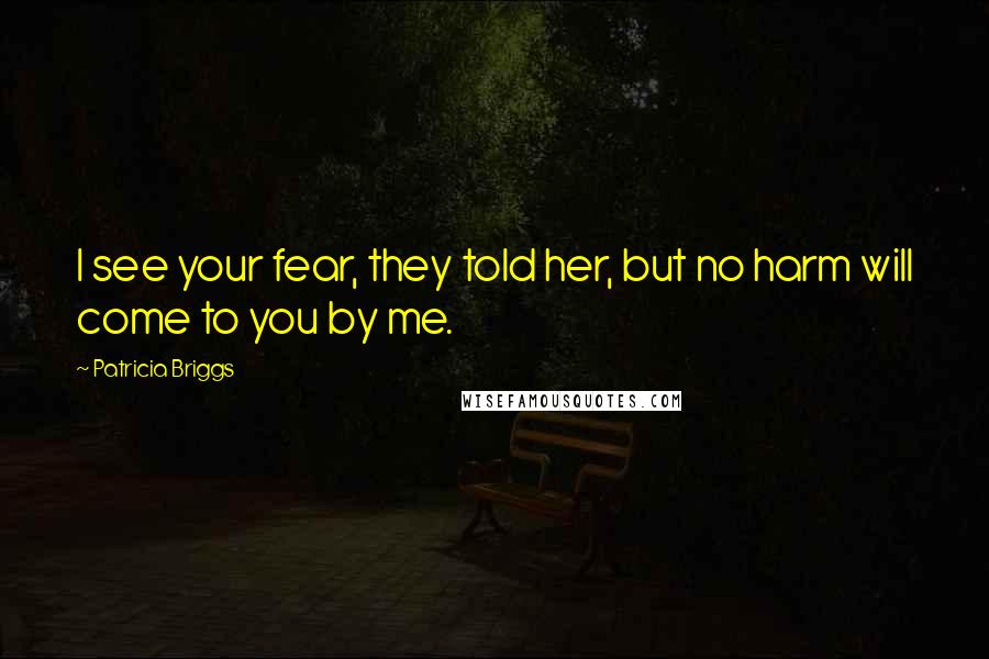 Patricia Briggs Quotes: I see your fear, they told her, but no harm will come to you by me.