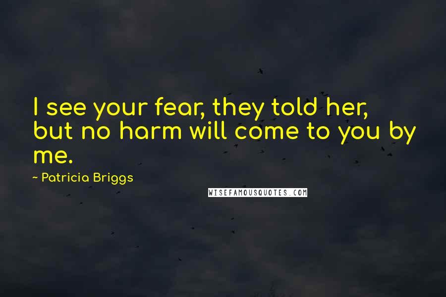 Patricia Briggs Quotes: I see your fear, they told her, but no harm will come to you by me.