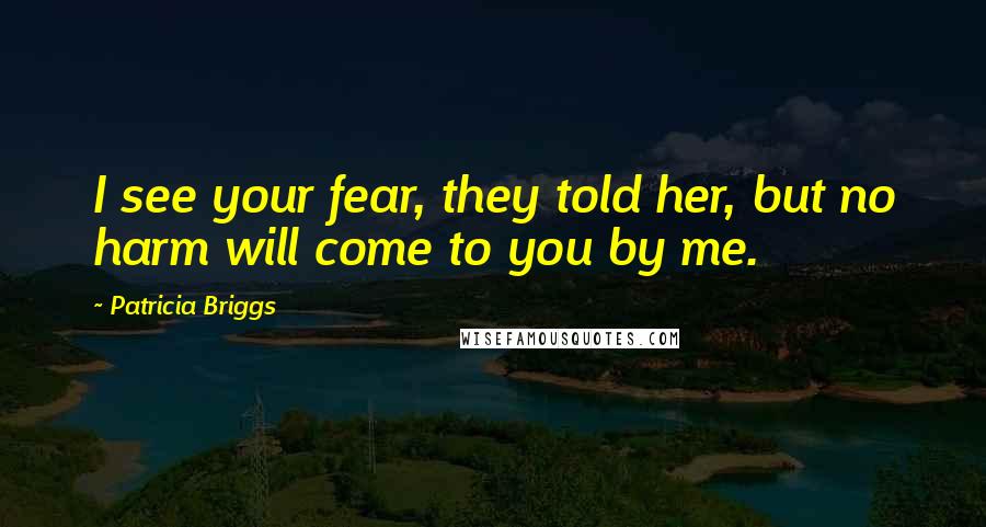 Patricia Briggs Quotes: I see your fear, they told her, but no harm will come to you by me.