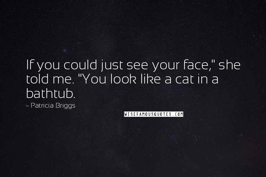 Patricia Briggs Quotes: If you could just see your face," she told me. "You look like a cat in a bathtub.