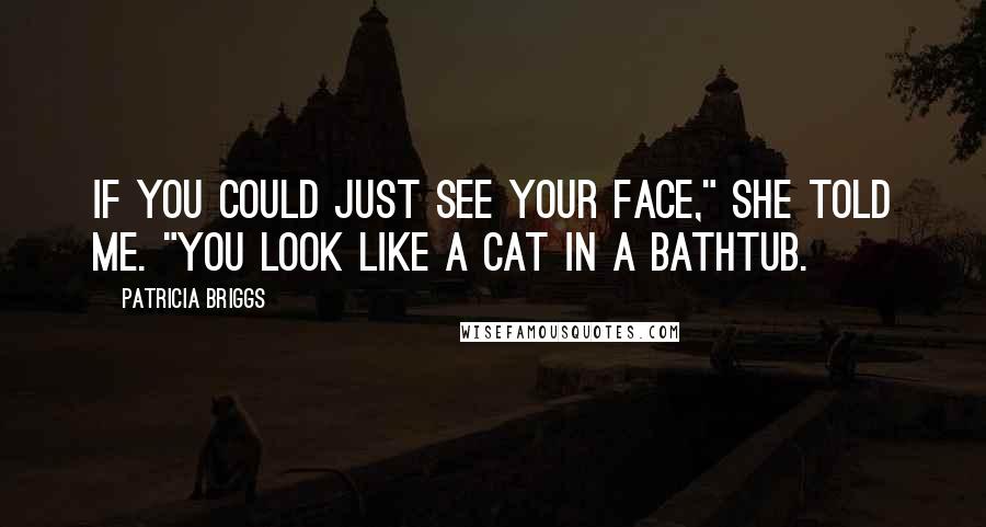 Patricia Briggs Quotes: If you could just see your face," she told me. "You look like a cat in a bathtub.