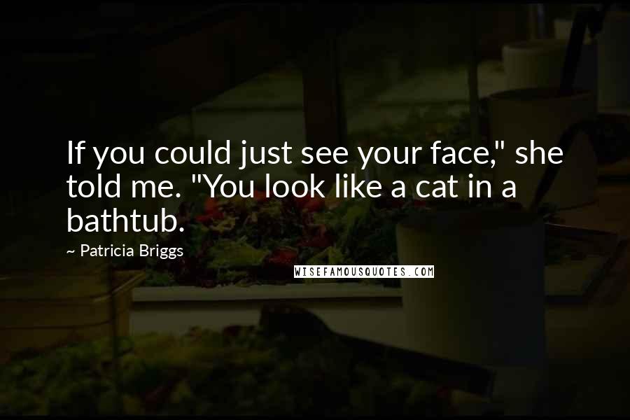 Patricia Briggs Quotes: If you could just see your face," she told me. "You look like a cat in a bathtub.