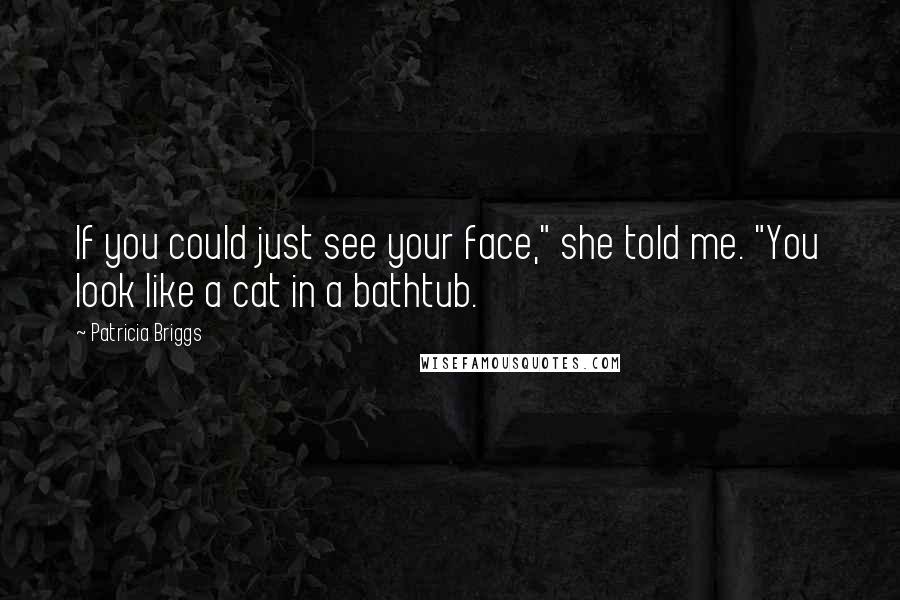 Patricia Briggs Quotes: If you could just see your face," she told me. "You look like a cat in a bathtub.