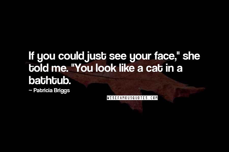 Patricia Briggs Quotes: If you could just see your face," she told me. "You look like a cat in a bathtub.