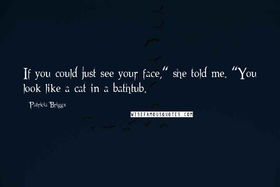 Patricia Briggs Quotes: If you could just see your face," she told me. "You look like a cat in a bathtub.