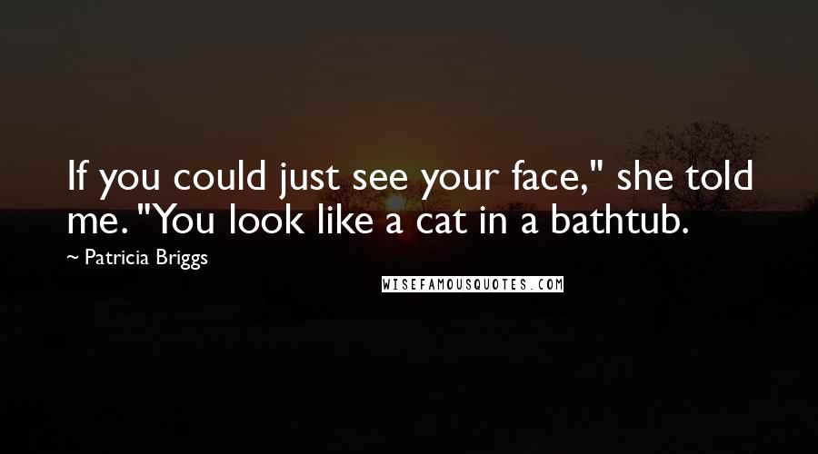 Patricia Briggs Quotes: If you could just see your face," she told me. "You look like a cat in a bathtub.