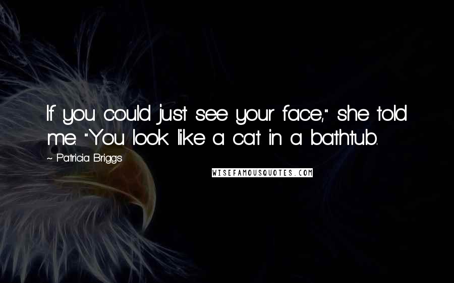 Patricia Briggs Quotes: If you could just see your face," she told me. "You look like a cat in a bathtub.