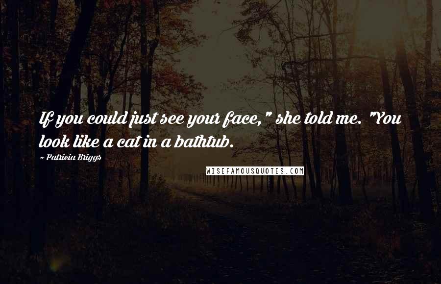 Patricia Briggs Quotes: If you could just see your face," she told me. "You look like a cat in a bathtub.