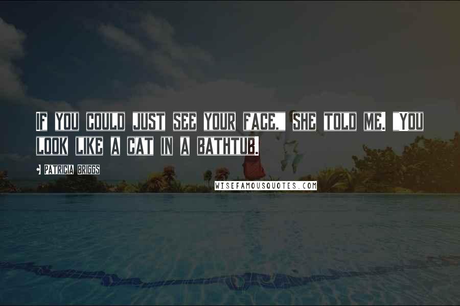 Patricia Briggs Quotes: If you could just see your face," she told me. "You look like a cat in a bathtub.