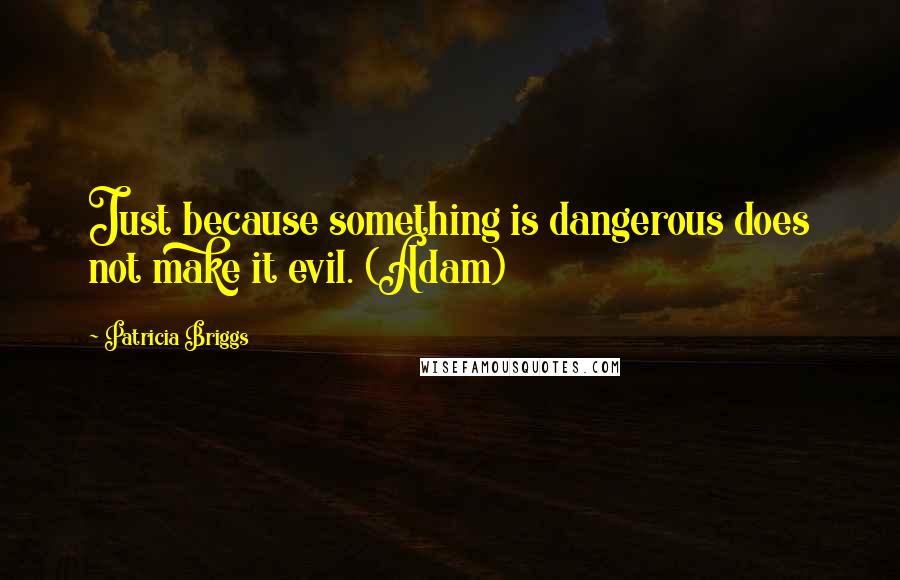Patricia Briggs Quotes: Just because something is dangerous does not make it evil. (Adam)