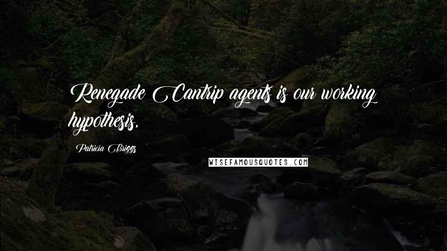 Patricia Briggs Quotes: Renegade Cantrip agents is our working hypothesis,