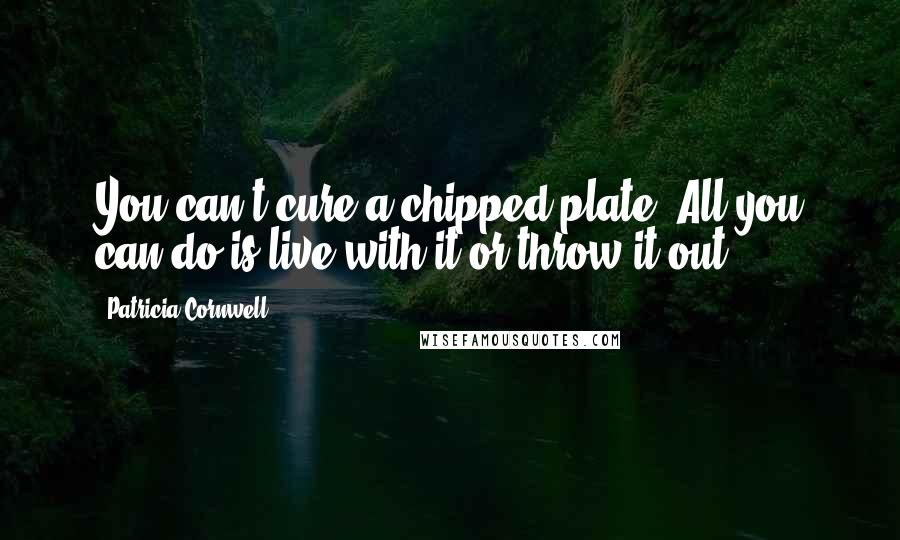 Patricia Cornwell Quotes: You can't cure a chipped plate. All you can do is live with it or throw it out.