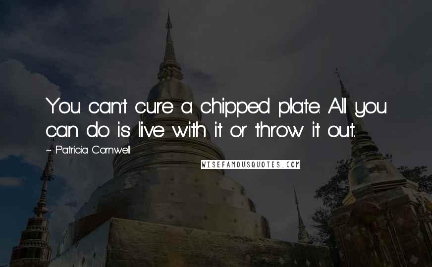 Patricia Cornwell Quotes: You can't cure a chipped plate. All you can do is live with it or throw it out.