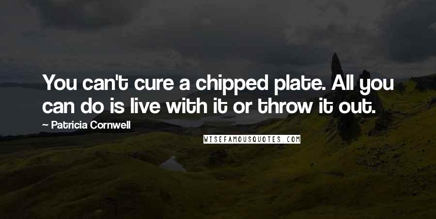 Patricia Cornwell Quotes: You can't cure a chipped plate. All you can do is live with it or throw it out.