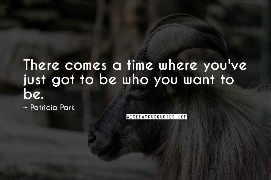 Patricia Park Quotes: There comes a time where you've just got to be who you want to be.