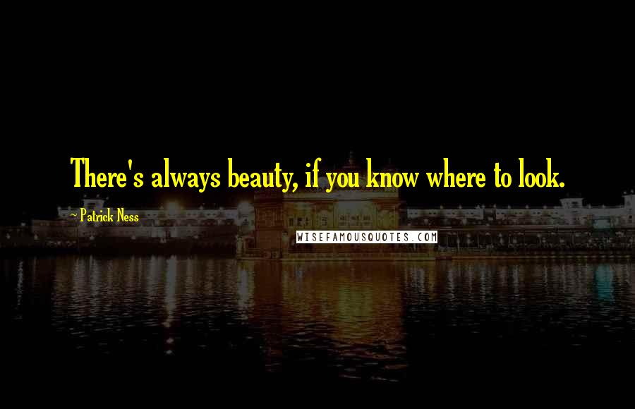 Patrick Ness Quotes: There's always beauty, if you know where to look.