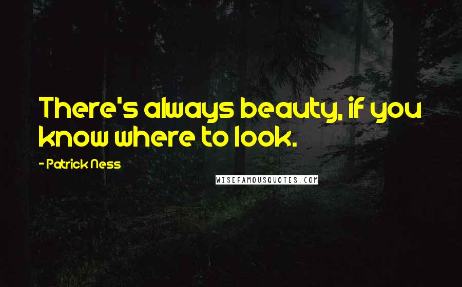 Patrick Ness Quotes: There's always beauty, if you know where to look.