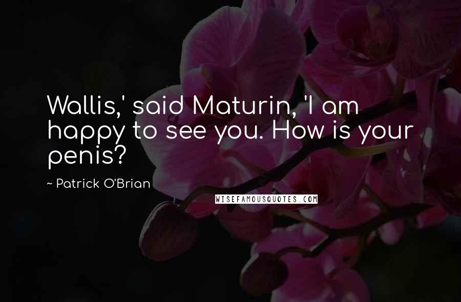 Patrick O'Brian Quotes: Wallis,' said Maturin, 'I am happy to see you. How is your penis?