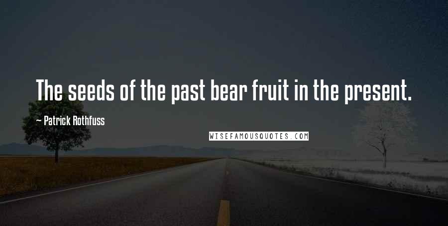 Patrick Rothfuss Quotes: The seeds of the past bear fruit in the present.