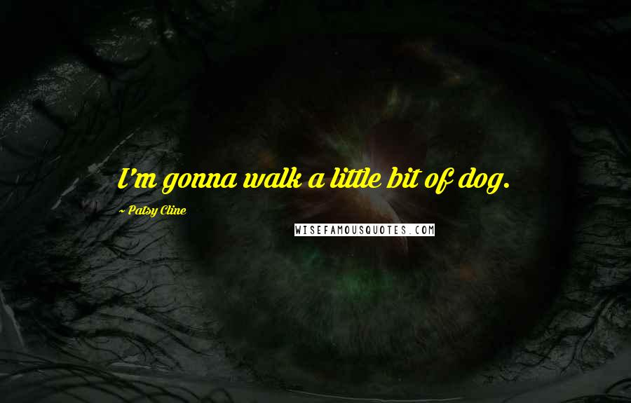 Patsy Cline Quotes: I'm gonna walk a little bit of dog.