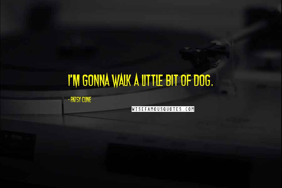 Patsy Cline Quotes: I'm gonna walk a little bit of dog.