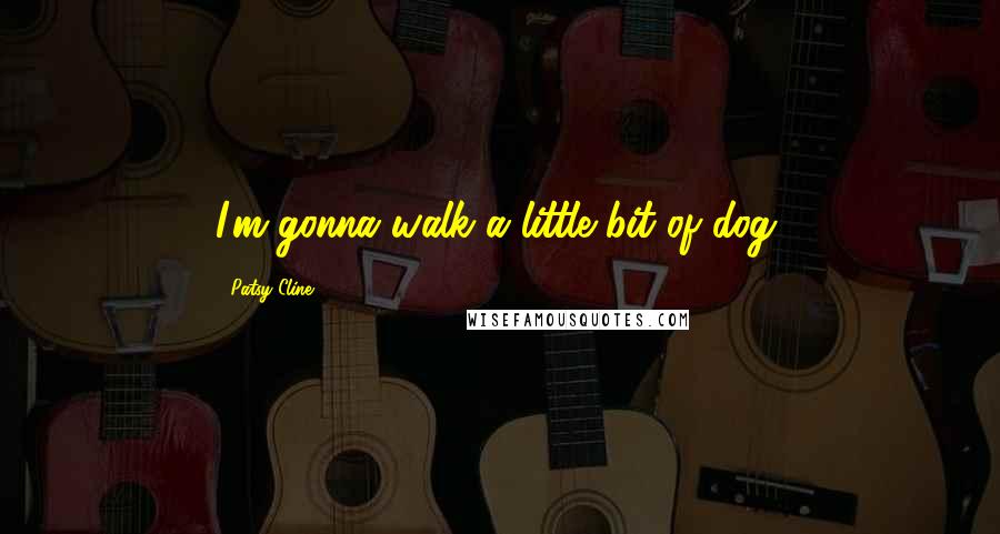 Patsy Cline Quotes: I'm gonna walk a little bit of dog.