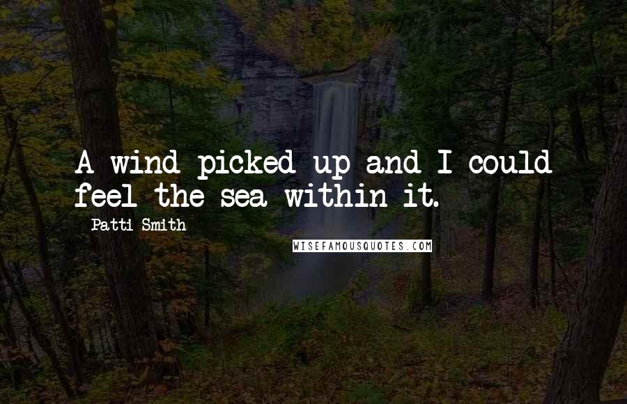 Patti Smith Quotes: A wind picked up and I could feel the sea within it.