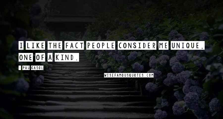 Pau Gasol Quotes: I like the fact people consider me unique, one of a kind.