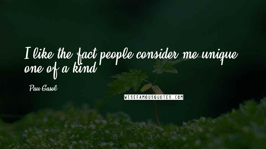 Pau Gasol Quotes: I like the fact people consider me unique, one of a kind.