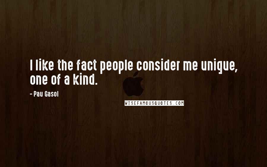 Pau Gasol Quotes: I like the fact people consider me unique, one of a kind.
