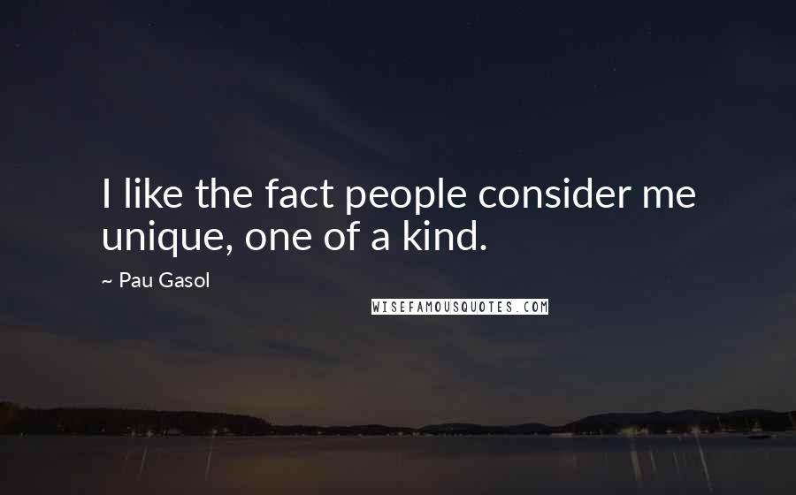 Pau Gasol Quotes: I like the fact people consider me unique, one of a kind.