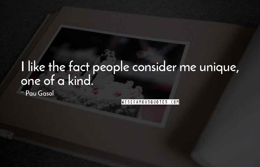 Pau Gasol Quotes: I like the fact people consider me unique, one of a kind.