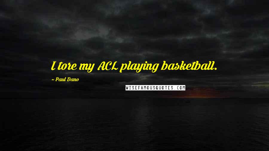 Paul Dano Quotes: I tore my ACL playing basketball.