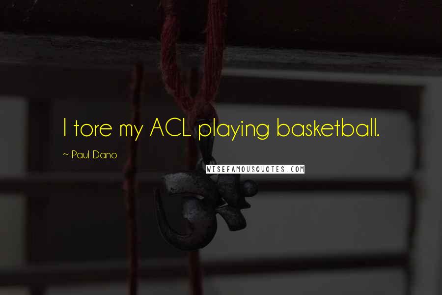 Paul Dano Quotes: I tore my ACL playing basketball.