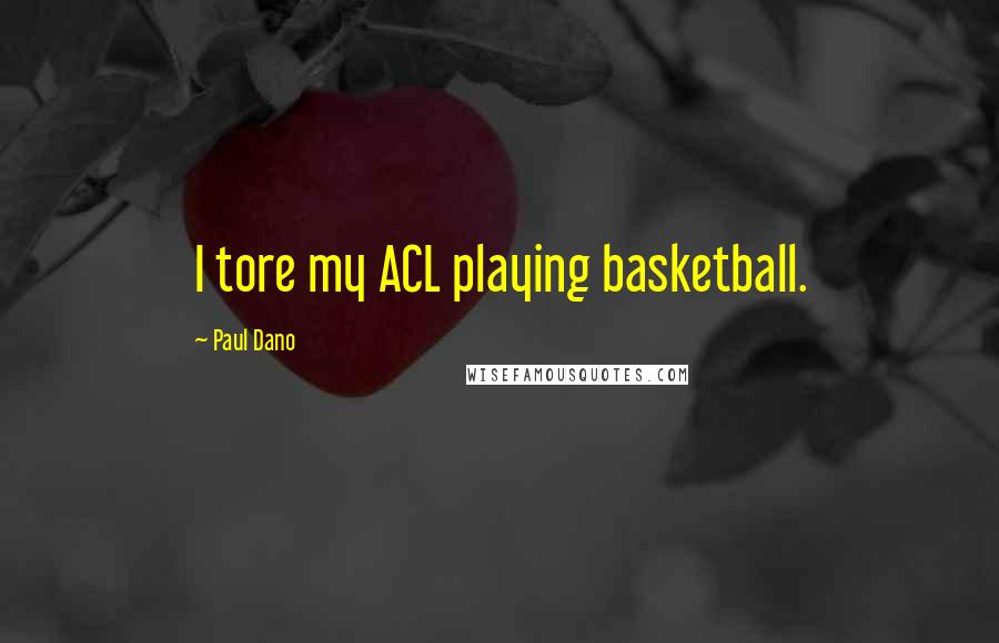 Paul Dano Quotes: I tore my ACL playing basketball.