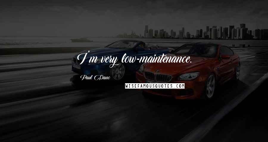 Paul Dano Quotes: I'm very low-maintenance.