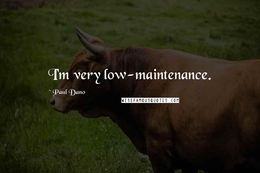Paul Dano Quotes: I'm very low-maintenance.