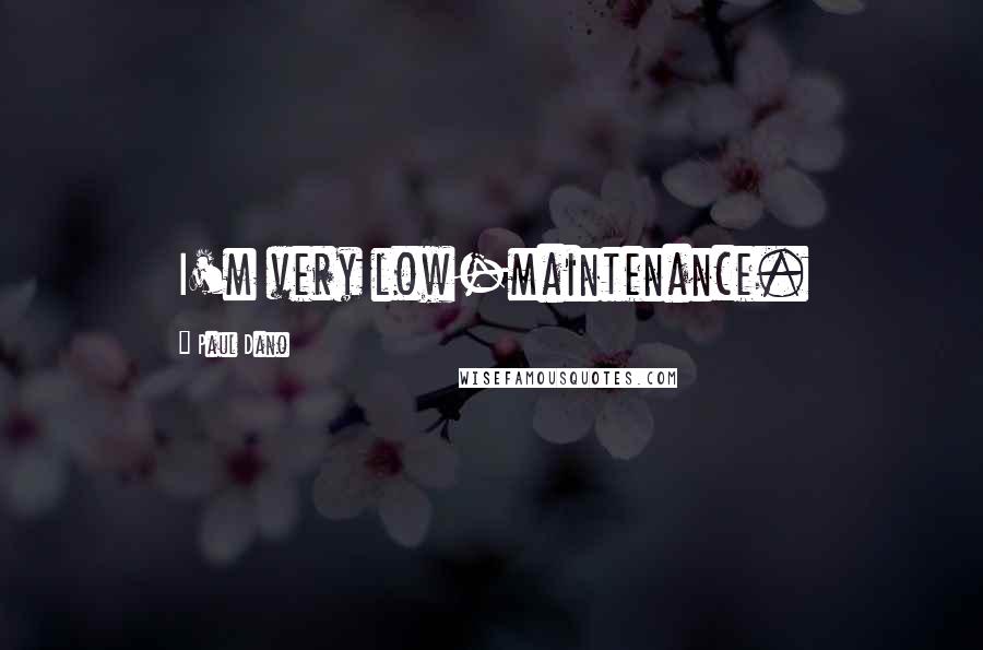 Paul Dano Quotes: I'm very low-maintenance.